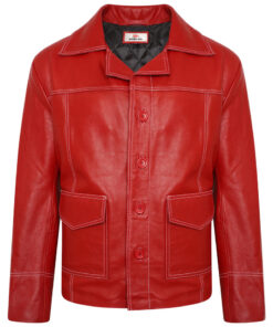 Fight Club Red Leather Jacket