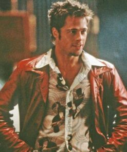 Fight Club Red Leather Jacket