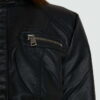 Women's Black Bandit Faux Leather Jacket