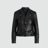 Real Soft Black Biker Leather Jacket Womens
