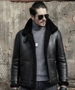 Aviator Sheepskin Leather Jacket