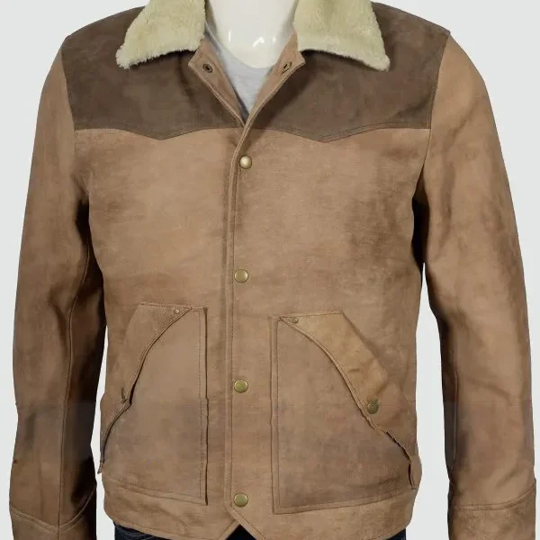 Kevin Costner Yellowstone John Dutton Raw Leather Jacket