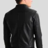 Juan Black Cafe Racer Leather Jacket