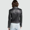 Women's Jasmine Black Studded Leather Jacket